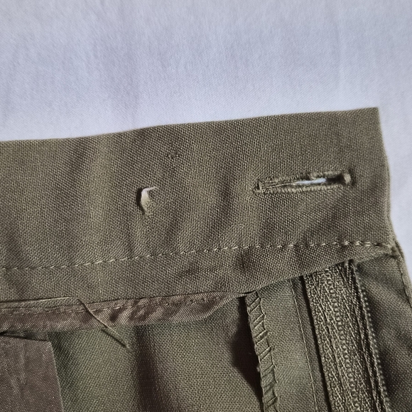 ​VTG Rafaella 100% Pure New Wool Trousers Sage Green Dress Pants Size 16 - Picture 11 of 11